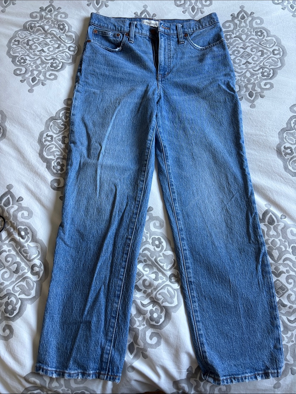 Madewell Women's Straight-Leg Denim Jeans - Medium Blue Wash